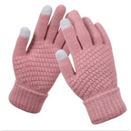 Women Winter Modern Touchscreen Gloves Thicken Warm Knitted Stretch One Size Gloves Full Finger Outdoor Skiing Gloves Stevvex