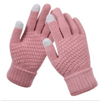 Women Winter Touch Screen Gloves Thicken Warm Knitted Stretch Gloves For Winter Wool Full Finger Outdoor Skiing Gloves Unisex Winter Gloves Women Touch Screen Gloves Knitted Gloves for Girls Stylish Winter Gloves