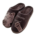 Women Winter Warm Home Slippers Couple Shoes Plush Cat Animal Slip On Soft Indoor Flats Comfort Cozy Memory Foam Scuff Slippers Slip On Warm House Shoes Stevvex