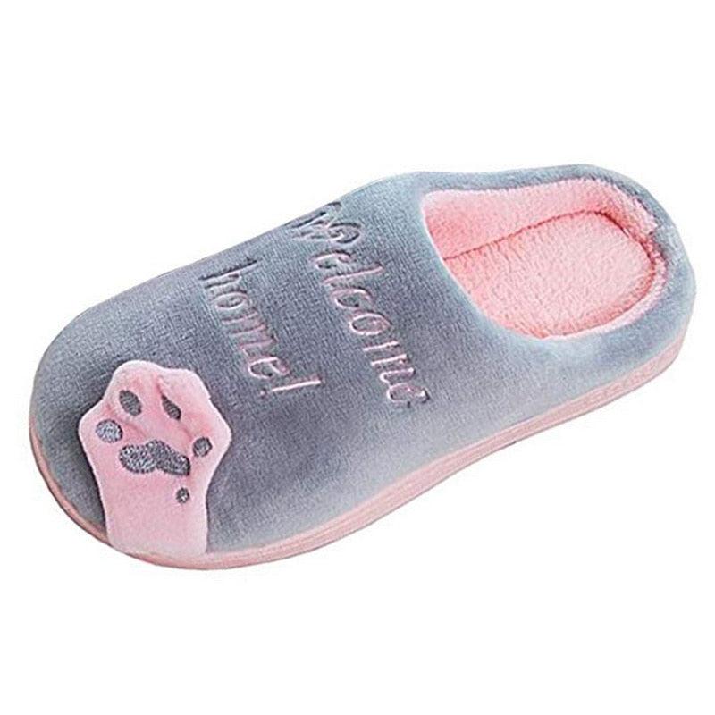 Women Winter Warm Home Slippers Couple Shoes Plush Cat Animal Slip On Soft Indoor Flats Comfort Cozy Memory Foam Scuff Slippers Slip On Warm House Shoes Stevvex