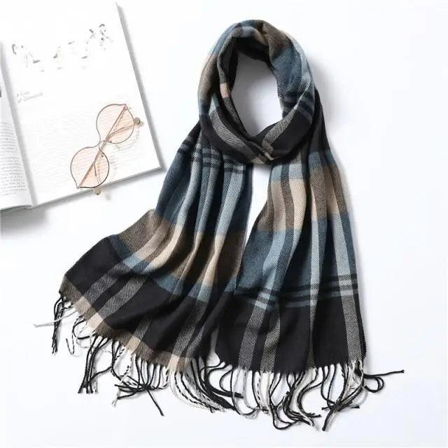 Women Winter Warm Scarf Shawl Fashion Plain  Soft Long Scarves For Women Casual Wear Travel Friendly Scarfs  Warm Winter Scarf Double Sided Thick Shawl Women Students Scarf Stevvex