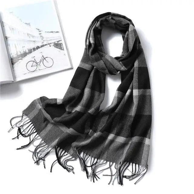 Women Winter Warm Scarf Shawl Fashion Plain  Soft Long Scarves For Women Casual Wear Travel Friendly Scarfs  Warm Winter Scarf Double Sided Thick Shawl Women Students Scarf Stevvex