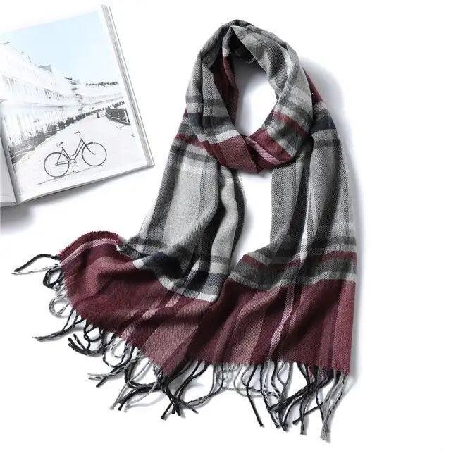 Women Winter Warm Scarf Shawl Fashion Plain  Soft Long Scarves For Women Casual Wear Travel Friendly Scarfs  Warm Winter Scarf Double Sided Thick Shawl Women Students Scarf Stevvex
