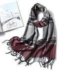 Women Winter Warm Scarf Shawl Fashion Plain  Soft Long Scarves For Women Casual Wear Travel Friendly Scarfs  Warm Winter Scarf Double Sided Thick Shawl Women Students Scarf Stevvex