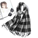 Women Winter Warm Scarf Shawl Fashion Plain  Soft Long Scarves For Women Casual Wear Travel Friendly Scarfs  Warm Winter Scarf Double Sided Thick Shawl Women Students Scarf Stevvex
