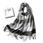 Women Winter Warm Scarf Shawl Fashion Plain  Soft Long Scarves For Women Casual Wear Travel Friendly Scarfs  Warm Winter Scarf Double Sided Thick Shawl Women Students Scarf Stevvex
