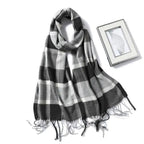 Women Winter Warm Scarf Shawl Fashion Plain  Soft Long Scarves For Women Casual Wear Travel Friendly Scarfs  Warm Winter Scarf Double Sided Thick Shawl Women Students Scarf Stevvex