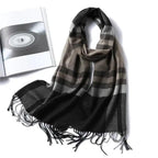 Women Winter Warm Scarf Shawl Fashion Plain  Soft Long Scarves For Women Casual Wear Travel Friendly Scarfs  Warm Winter Scarf Double Sided Thick Shawl Women Students Scarf Stevvex