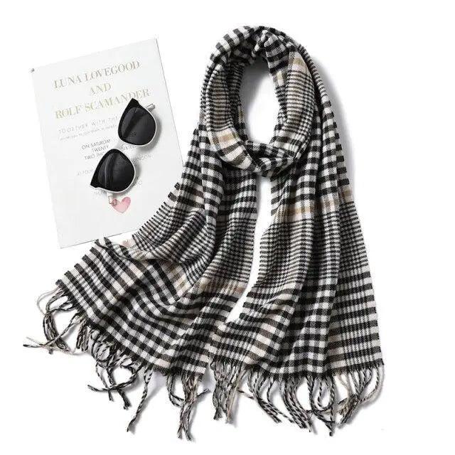 Women Winter Warm Scarf Shawl Fashion Plain  Soft Long Scarves For Women Casual Wear Travel Friendly Scarfs  Warm Winter Scarf Double Sided Thick Shawl Women Students Scarf Stevvex