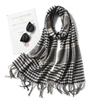 Women Winter Warm Scarf Shawl Fashion Plain  Soft Long Scarves For Women Casual Wear Travel Friendly Scarfs  Warm Winter Scarf Double Sided Thick Shawl Women Students Scarf Stevvex