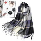 Women Winter Warm Scarf Shawl Fashion Plain  Soft Long Scarves For Women Casual Wear Travel Friendly Scarfs  Warm Winter Scarf Double Sided Thick Shawl Women Students Scarf Stevvex