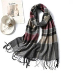 Women Winter Warm Scarf Shawl Fashion Plain  Soft Long Scarves For Women Casual Wear Travel Friendly Scarfs  Warm Winter Scarf Double Sided Thick Shawl Women Students Scarf Stevvex