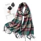 Women Winter Warm Scarf Shawl Fashion Plain  Soft Long Scarves For Women Casual Wear Travel Friendly Scarfs  Warm Winter Scarf Double Sided Thick Shawl Women Students Scarf Stevvex