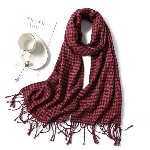 Women Winter Warm Scarf Shawl Fashion Plain  Soft Long Scarves For Women Casual Wear Travel Friendly Scarfs  Warm Winter Scarf Double Sided Thick Shawl Women Students Scarf Stevvex