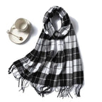 Women Winter Warm Scarf Shawl Fashion Plain  Soft Long Scarves For Women Casual Wear Travel Friendly Scarfs  Warm Winter Scarf Double Sided Thick Shawl Women Students Scarf Stevvex