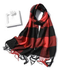 Women Winter Warm Scarf Shawl Fashion Plain  Soft Long Scarves For Women Casual Wear Travel Friendly Scarfs  Warm Winter Scarf Double Sided Thick Shawl Women Students Scarf Stevvex