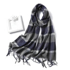 Women Winter Warm Scarf Shawl Fashion Plain  Soft Long Scarves For Women Casual Wear Travel Friendly Scarfs  Warm Winter Scarf Double Sided Thick Shawl Women Students Scarf Stevvex
