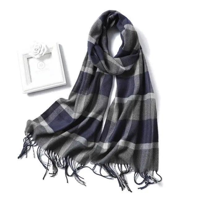 Women Winter Warm Scarf Shawl Fashion Plain  Soft Long Scarves For Women Casual Wear Travel Friendly Scarfs  Warm Winter Scarf Double Sided Thick Shawl Women Students Scarf Stevvex