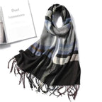 Women Winter Warm Scarf Shawl Fashion Plain  Soft Long Scarves For Women Casual Wear Travel Friendly Scarfs  Warm Winter Scarf Double Sided Thick Shawl Women Students Scarf Stevvex