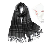 Women Winter Warm Scarf Shawl Fashion Plain  Soft Long Scarves For Women Casual Wear Travel Friendly Scarfs  Warm Winter Scarf Double Sided Thick Shawl Women Students Scarf Stevvex