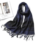 Women Winter Warm Scarf Shawl Fashion Plain  Soft Long Scarves For Women Casual Wear Travel Friendly Scarfs  Warm Winter Scarf Double Sided Thick Shawl Women Students Scarf Stevvex