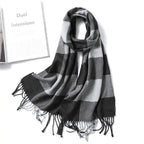 Women Winter Warm Scarf Shawl Fashion Plain  Soft Long Scarves For Women Casual Wear Travel Friendly Scarfs  Warm Winter Scarf Double Sided Thick Shawl Women Students Scarf Stevvex