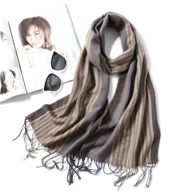 Women Winter Warm Scarf Shawl Fashion Plain  Soft Long Scarves For Women Casual Wear Travel Friendly Scarfs  Warm Winter Scarf Double Sided Thick Shawl Women Students Scarf Stevvex