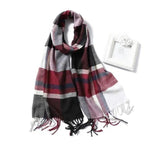 Women Winter Warm Scarf Shawl Fashion Plain  Soft Long Scarves For Women Casual Wear Travel Friendly Scarfs  Warm Winter Scarf Double Sided Thick Shawl Women Students Scarf Stevvex