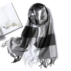 Women Winter Warm Scarf Shawl Fashion Plain  Soft Long Scarves For Women Casual Wear Travel Friendly Scarfs  Warm Winter Scarf Double Sided Thick Shawl Women Students Scarf Stevvex