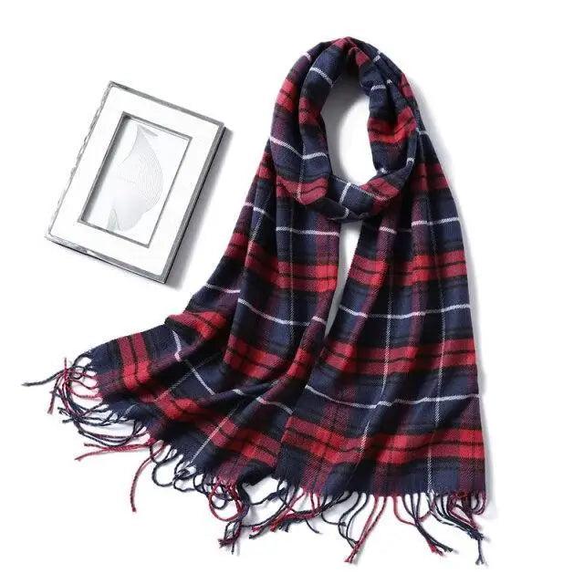 Women Winter Warm Scarf Shawl Fashion Plain  Soft Long Scarves For Women Casual Wear Travel Friendly Scarfs  Warm Winter Scarf Double Sided Thick Shawl Women Students Scarf Stevvex