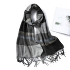 Women Winter Warm Scarf Shawl Fashion Plain  Soft Long Scarves For Women Casual Wear Travel Friendly Scarfs  Warm Winter Scarf Double Sided Thick Shawl Women Students Scarf Stevvex