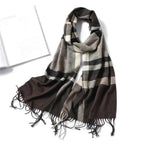 Women Winter Warm Scarf Shawl Fashion Plain  Soft Long Scarves For Women Casual Wear Travel Friendly Scarfs  Warm Winter Scarf Double Sided Thick Shawl Women Students Scarf Stevvex
