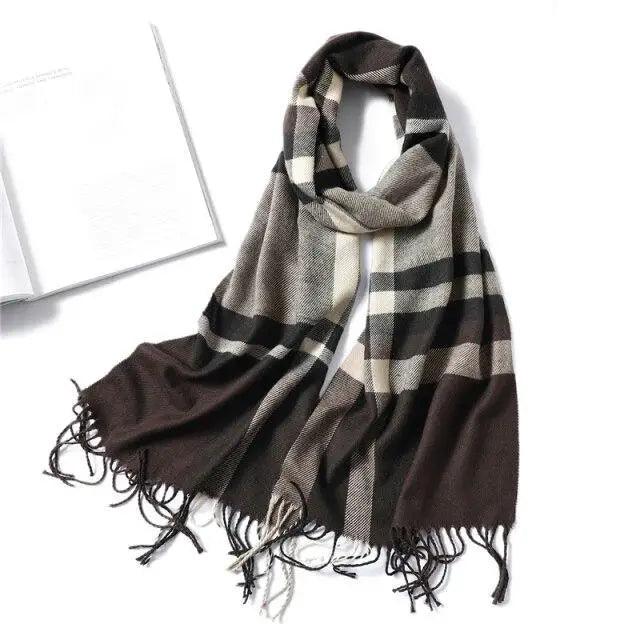 Women Winter Warm Scarf Shawl Fashion Plain  Soft Long Scarves For Women Casual Wear Travel Friendly Scarfs  Warm Winter Scarf Double Sided Thick Shawl Women Students Scarf Stevvex