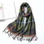 Women Winter Warm Scarf Shawl Fashion Plain  Soft Long Scarves For Women Casual Wear Travel Friendly Scarfs  Warm Winter Scarf Double Sided Thick Shawl Women Students Scarf Stevvex