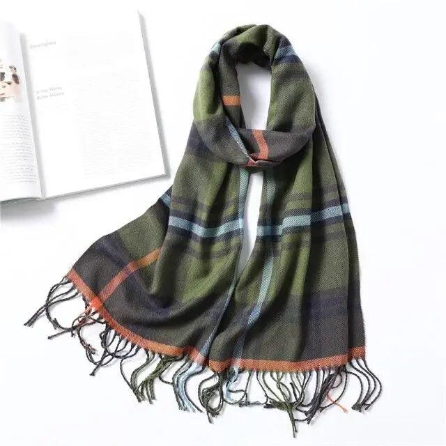 Women Winter Warm Scarf Shawl Fashion Plain  Soft Long Scarves For Women Casual Wear Travel Friendly Scarfs  Warm Winter Scarf Double Sided Thick Shawl Women Students Scarf Stevvex