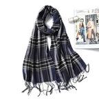 Women Winter Warm Scarf Shawl Fashion Plain  Soft Long Scarves For Women Casual Wear Travel Friendly Scarfs  Warm Winter Scarf Double Sided Thick Shawl Women Students Scarf Stevvex