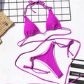 Women Wrap Around String Bikini Female Swimsuit Women Swimwear Women's Straps Halter Cross Front High Cut Adjustable 2 Pieces Bikini Set Swimsuit Two-pieces Lace Up Bikini Set Bathing Swim Suit Stevvex