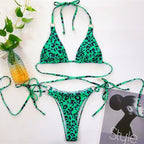 Women Wrap Around String Bikini Female Swimsuit Women Swimwear Women's Straps Halter Cross Front High Cut Adjustable 2 Pieces Bikini Set Swimsuit Two-pieces Lace Up Bikini Set Bathing Swim Suit Stevvex