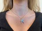 CZ Twin Cross Necklace KingdomWear