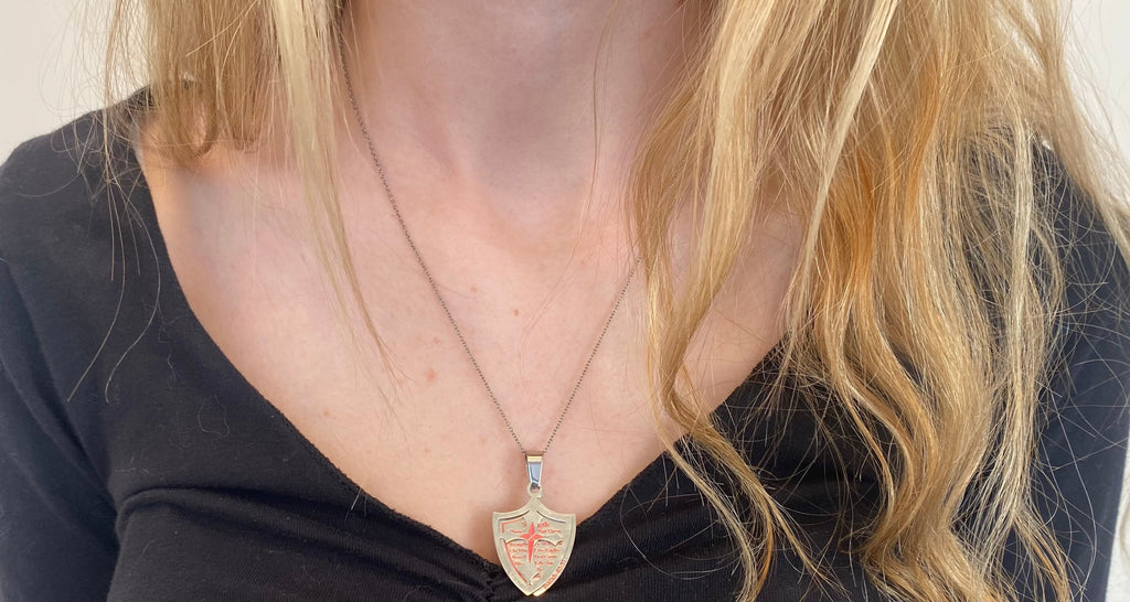 2 Piece Shield Cross Necklace KingdomWear