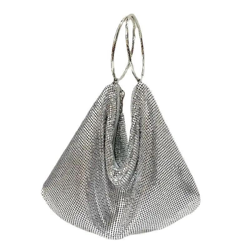 MAC025 Women's Aluminum Sequin Evening Clutch Hand Bag Purse Mariam's Collection
