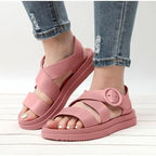 Womens Black Buckle Sandals Soft  Casual Thick Comfort Fashion Stylish Design Women Sandals Stevvex