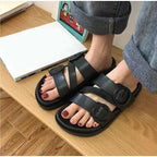 Womens Black Buckle Sandals Soft  Casual Thick Comfort Fashion Stylish Design Women Sandals Stevvex