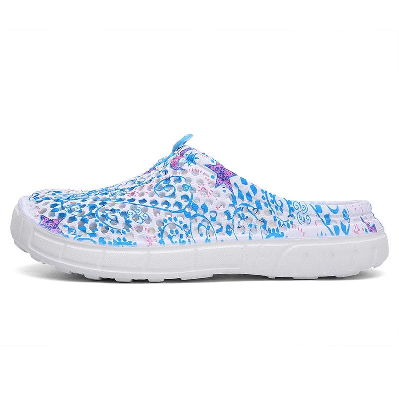 Womens Casual Clogs Breathable Beach Sandals Slippers Summer Slip On Women Flip Flops Home Shoes Breathable Water Shoes Beach Sandals Lightweight Slip-On Clogs Stevvex