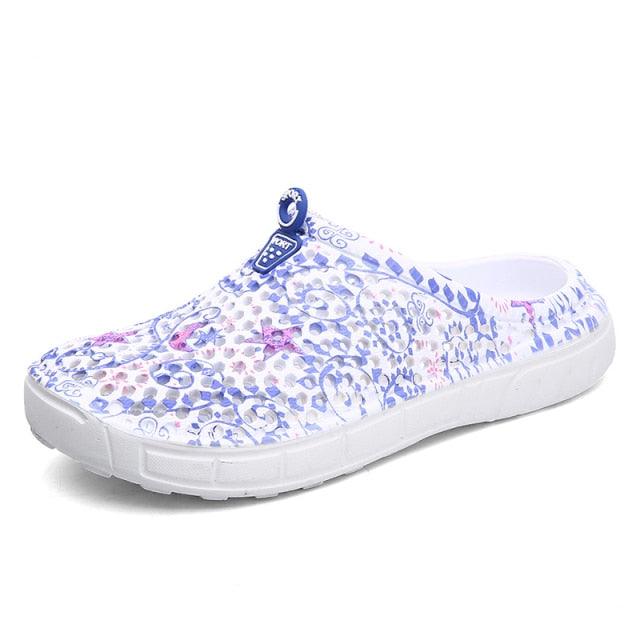 Womens Casual Clogs Breathable Beach Sandals Slippers Summer Slip On Women Flip Flops Home Shoes Breathable Water Shoes Beach Sandals Lightweight Slip-On Clogs Stevvex