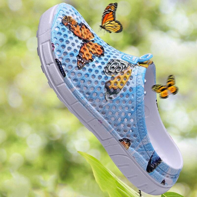 Womens Casual Clogs Breathable Beach Sandals Slippers Summer Slip On Women Flip Flops Home Shoes Breathable Water Shoes Beach Sandals Lightweight Slip-On Clogs Stevvex
