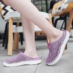 Womens Casual Clogs Breathable Beach Sandals Slippers Summer Slip On Women Flip Flops Home Shoes Breathable Water Shoes Beach Sandals Lightweight Slip-On Clogs Stevvex