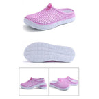 Womens Casual Clogs Breathable Beach Sandals Slippers Summer Slip On Women Flip Flops Home Shoes Breathable Water Shoes Beach Sandals Lightweight Slip-On Clogs Stevvex