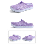Womens Casual Clogs Breathable Beach Sandals Slippers Summer Slip On Women Flip Flops Home Shoes Breathable Water Shoes Beach Sandals Lightweight Slip-On Clogs Stevvex