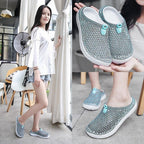 Womens Casual Clogs Breathable Beach Sandals Slippers Summer Slip On Women Flip Flops Home Shoes Breathable Water Shoes Beach Sandals Lightweight Slip-On Clogs Stevvex